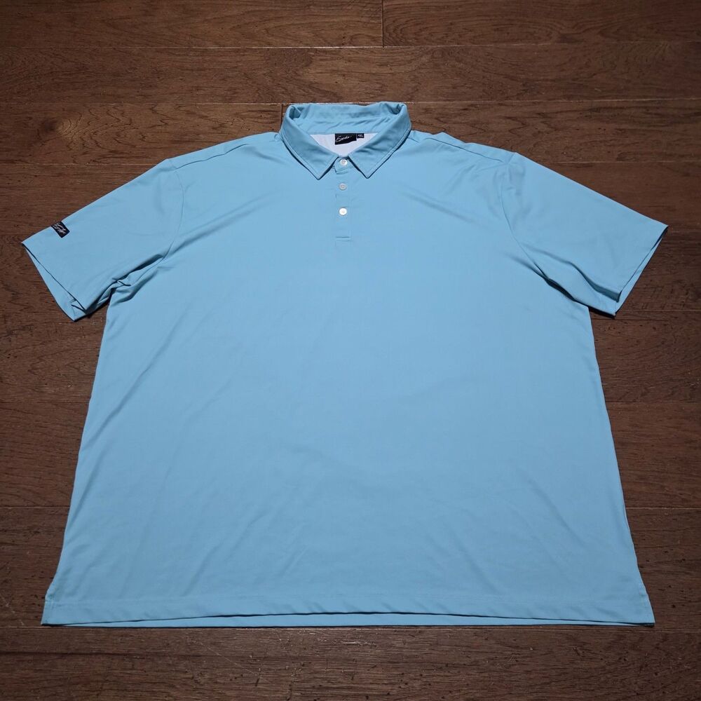 Sunday Swagger Mens 4XL Blue Performance Golf Polo Shirt